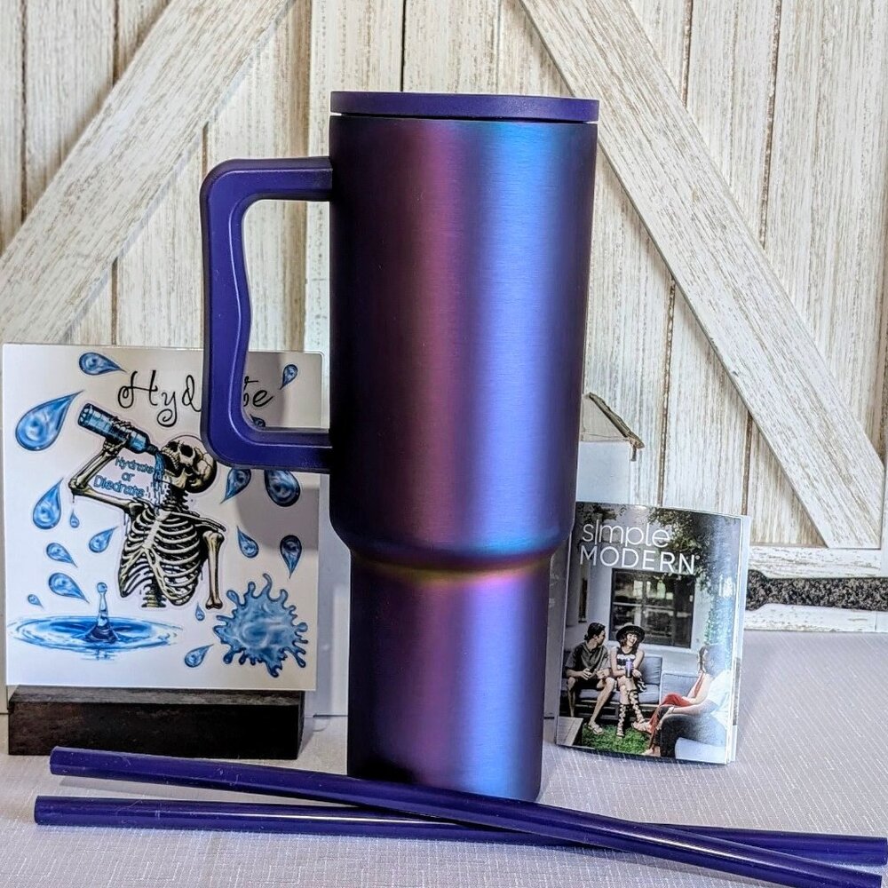 Simple Modern PRISM 40 oz Trek Tumbler with Handle NIB - Picture 2 of 9